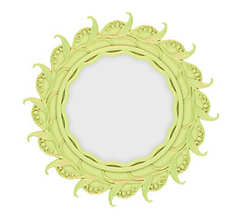 Image showing Isolated decorative golden frame