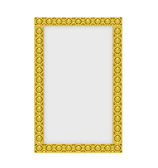 Image showing Golden frame over white