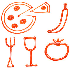 Image showing Ketchup food icons