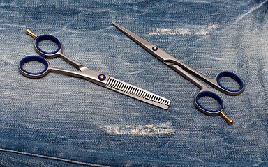 Image showing Scissors on the Jeans