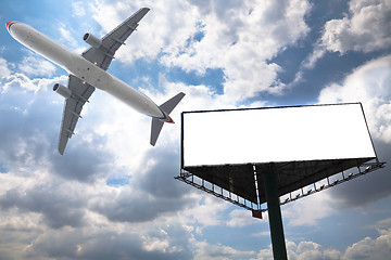 Image showing billboard and airplane