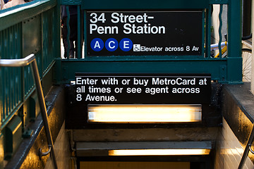 Image showing New York subway
