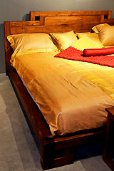 Image showing Wooden Bed