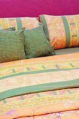 Image showing Colorful bed