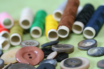 Image showing Buttons and thread