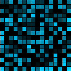 Image showing Funky Blue Pixels