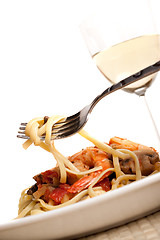 Image showing Shrimp and Pasta