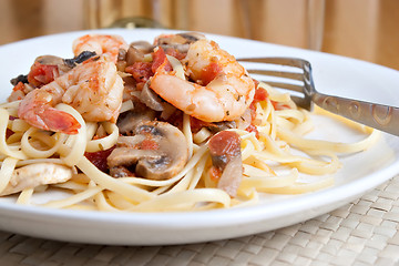 Image showing Shrimp Pasta Dish