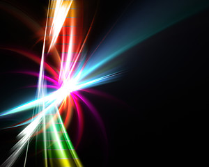 Image showing Rainbow Abstract Fractal