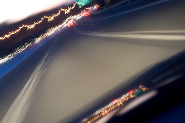 Image showing Road Light Trails