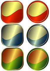 Image showing Set Of Round And Square Counters