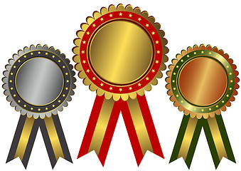 Image showing Gold, Silver And Bronze Awards