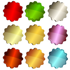 Image showing Set Colorful Star Labels