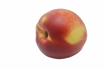 Image showing Single nectarine on white background