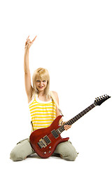 Image showing passionate rock girl