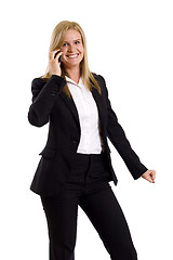 Image showing  woman calling by cellular phone