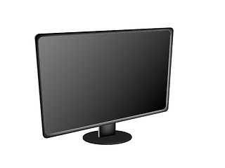 Image showing Black LCD Monitor 3D Illustration