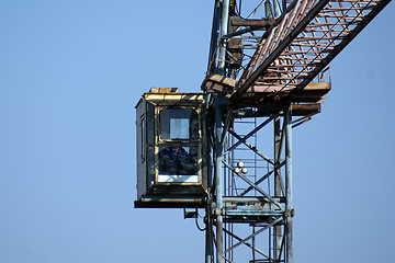 Image showing Tower crane cabin