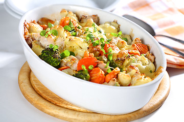 Image showing Baked mixed vegetable