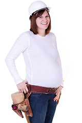 Image showing Pregnant Construction Worker