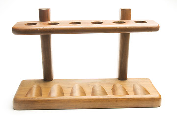 Image showing wooden pipe rack 