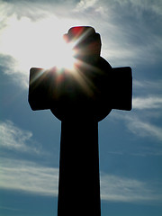 Image showing Sillouetted Cross