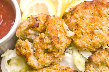 Image showing new england style crab cakes