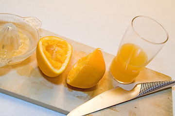 Image showing Fresh orange juice