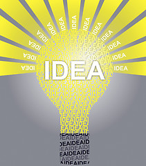 Image showing IDEA typographic bulb