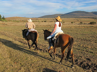 Image showing Horseback riding