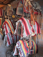 Image showing Western saddles in tack room