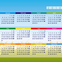 Image showing Landscape calendar