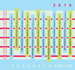 Image showing Fresh calendar for 2010