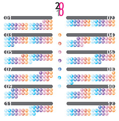 Image showing Modern calendar for 2010