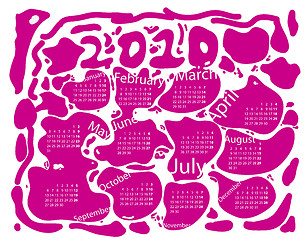 Image showing Artistic calendar for 2010