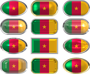 Image showing twelve buttons of the Flag of Cameroon