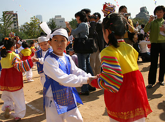 Image showing Reluctant dance partner