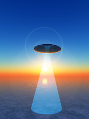 Image showing Sunrise UFO