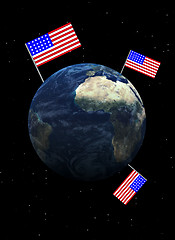 Image showing America rules the world