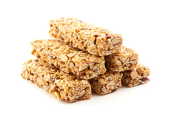 Image showing Stacked Granola Bars Isolated on White