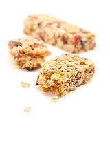 Image showing Broken Granola Bar Isolated on White