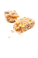 Image showing Broken Granola Bar Isolated on White