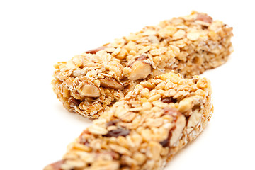 Image showing Two Granola Bars Isolated on White