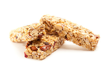 Image showing Two Granola Bars Isolated on White