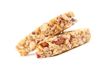 Image showing Two Granola Bars Isolated on White