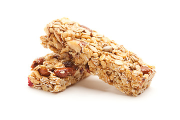 Image showing Two Granola Bars Isolated on White