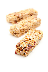 Image showing Three Granola Bars Isolated on White