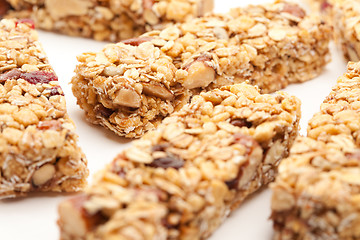 Image showing Several Granola Bars Isolated on White