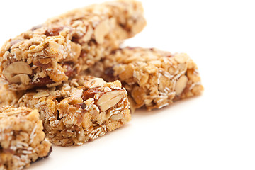 Image showing Several Granola Bars Isolated on White