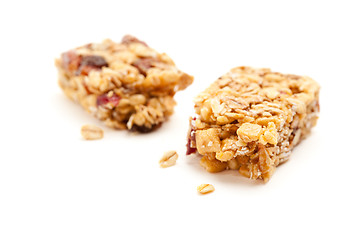 Image showing Broken Granola Bar Isolated on White